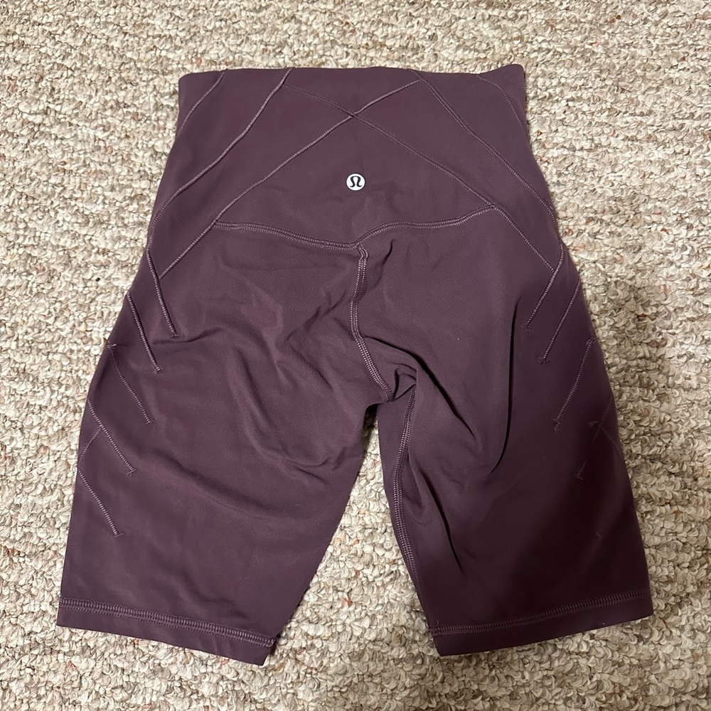 Lululemon Purple Athletic biker Shorts 8”